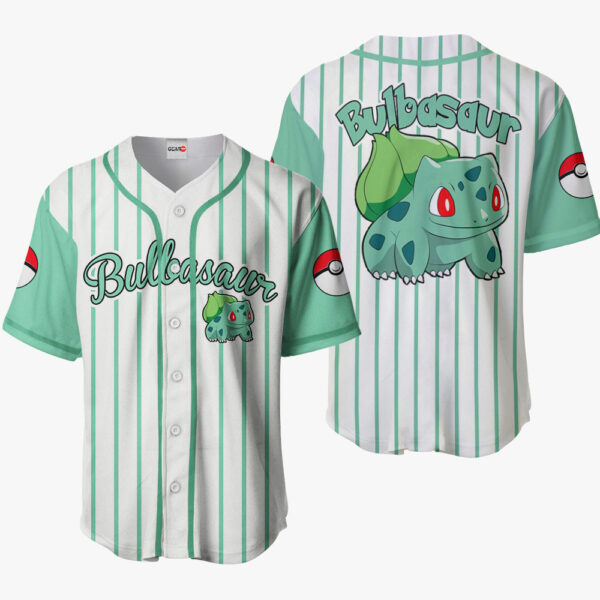 Bulbasaur Anime Pokemon Otaku Cosplay Shirt Anime Baseball Jersey