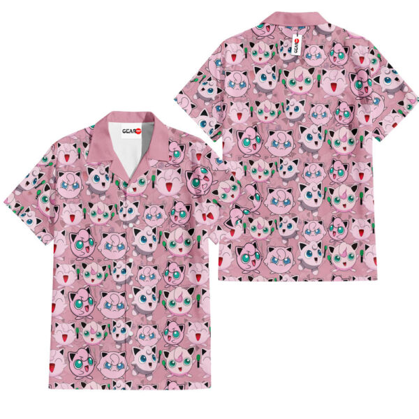 Jigglypuff Hawaiian Shirt Pokemon Hawaiian Shirt Anime Hawaiian Shirt