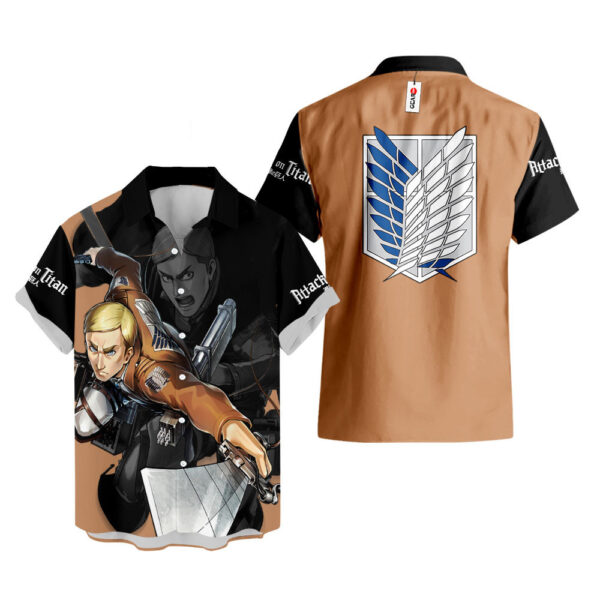 Erwin Smith Hawaiian Shirt Attack on Titan Hawaiian Shirt Anime Hawaiian Shirt