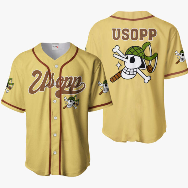 Usopp Symbol Anime One Piece Otaku Cosplay Shirt Anime Baseball Jersey