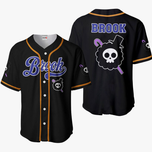 Brook Symbol Anime One Piece Otaku Cosplay Shirt Anime Baseball Jersey
