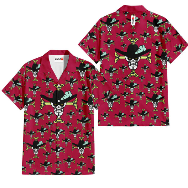 Dracule Mihawk Symbols Hawaiian Shirt One Piece Hawaiian Shirt Anime Hawaiian Shirt