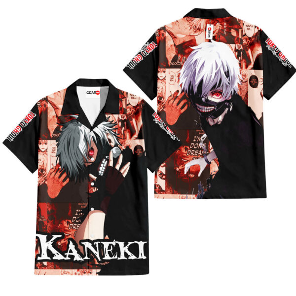 Ken Kaneki Anime Shirt Anime Hawaiian Shirt Tokyo Ghoul Hawaiian Shirt Anime Hawaiian Shirt