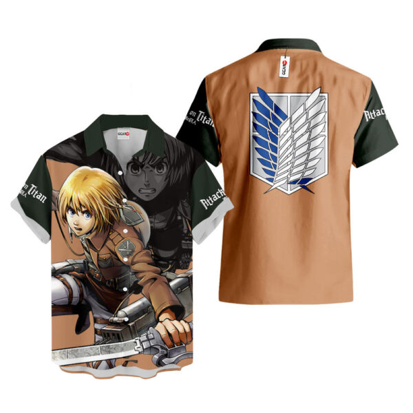 Armin Arlert Hawaiian Shirt Attack on Titan Hawaiian Shirt Anime Hawaiian Shirt