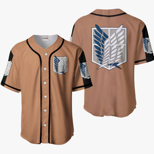 Survey Corps Anime Attack on Titan Otaku Cosplay Shirt Anime Baseball Jersey