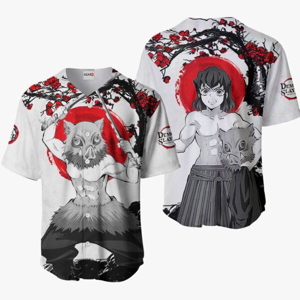 Inosuke Anime Demon Slayer Otaku Cosplay Shirt Anime Baseball Jersey Japan Style