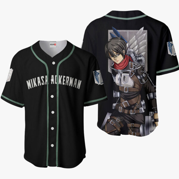Mikasa Ackerman Anime Attack on Titan Otaku Cosplay Shirt Anime Baseball Jersey Final Anime