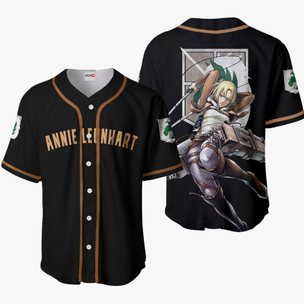 Annie Leonhart Anime Attack on Titan Otaku Cosplay Shirt Anime Baseball Jersey