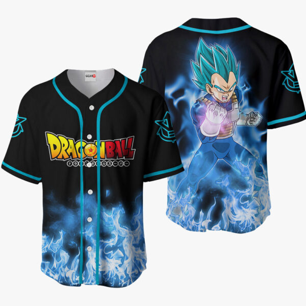 Vegeta Blue Anime Dragon Ball Z Otaku Cosplay Shirt Anime Baseball Jersey