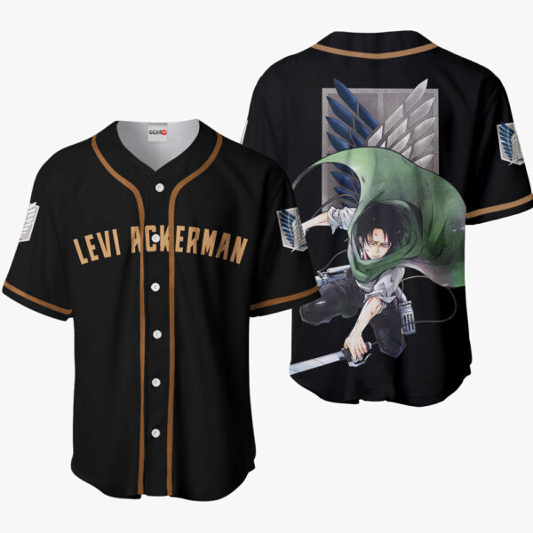 Levi Ackerman Anime Attack on Titan Otaku Cosplay Shirt Anime Baseball Jersey