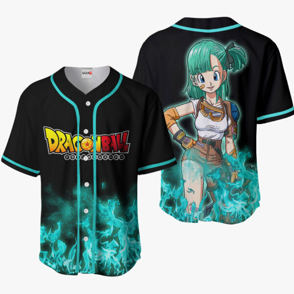 Bulma Anime Dragon Ball Z Otaku Cosplay Shirt Anime Baseball Jersey
