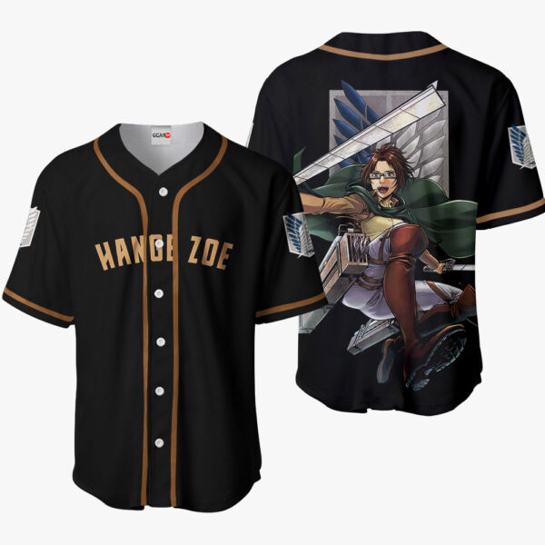 Hange Zoe Anime Attack on Titan Otaku Cosplay Shirt Anime Baseball Jersey