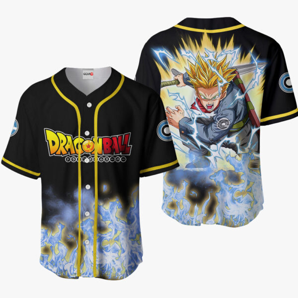 Trunks Super Saiyan Anime Dragon Ball Z Otaku Cosplay Shirt Anime Baseball Jersey