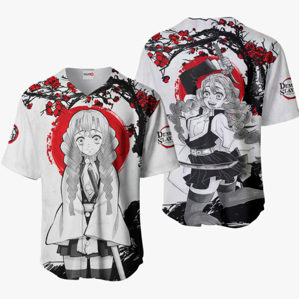 Mitsuri Kanroji Anime Demon Slayer Otaku Cosplay Shirt Anime Baseball Jersey Japan Style