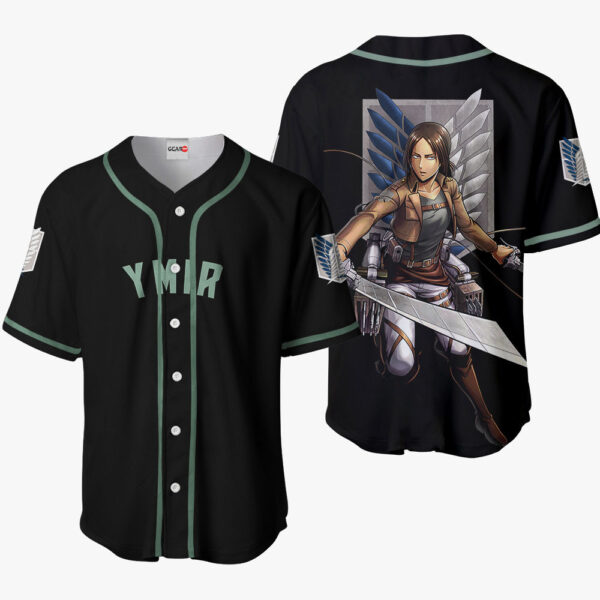 Ymir Anime Attack on Titan Otaku Cosplay Shirt Anime Baseball Jersey Final Anime