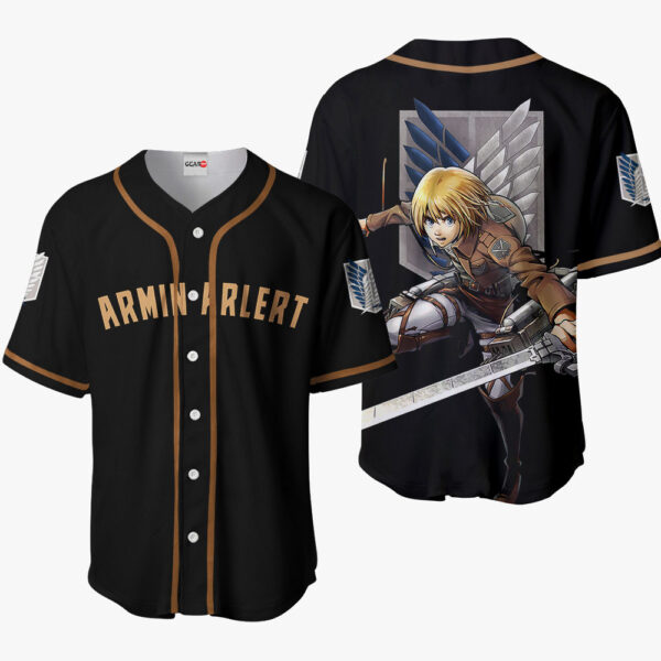 Armin Arlert Anime Attack on Titan Otaku Cosplay Shirt Anime Baseball Jersey