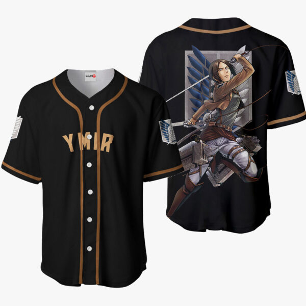 Ymir Anime Attack on Titan Otaku Cosplay Shirt Anime Baseball Jersey
