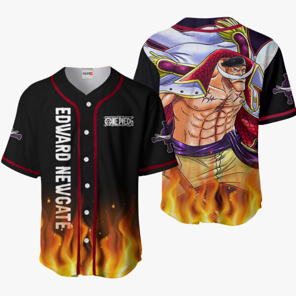 Edward Newgate Anime One Piece Otaku Cosplay Shirt Anime Baseball Jersey