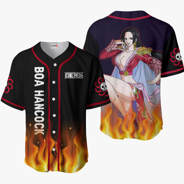 Boa Hancock Anime One Piece Otaku Cosplay Shirt Anime Baseball Jersey