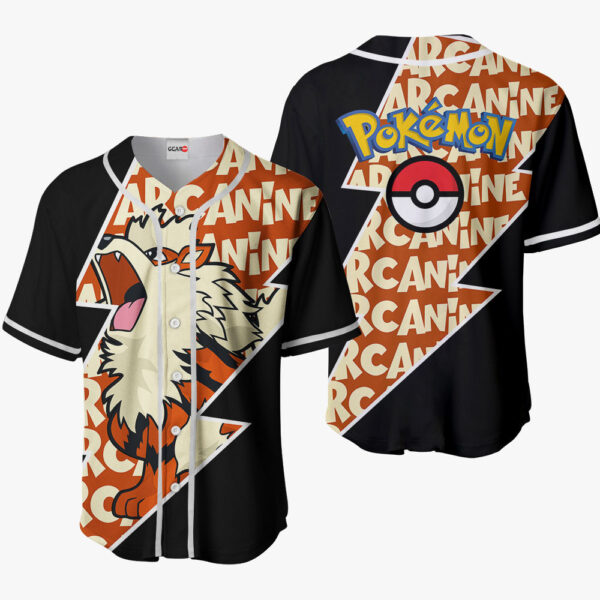 Arcanine Anime Pokemon Otaku Cosplay Shirt Anime Baseball Jersey