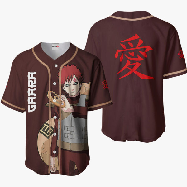 Gaara Anime Naruto Otaku Cosplay Shirt Anime Baseball Jersey