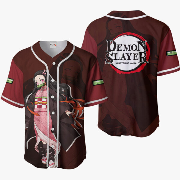 Nezuko Anime Demon Slayer Otaku Cosplay Shirt Anime Baseball Jersey