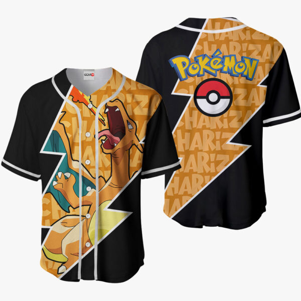 Charizard Anime Pokemon Otaku Cosplay Shirt Anime Baseball Jersey