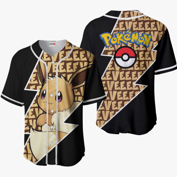 Eevee Anime Pokemon Otaku Cosplay Shirt Anime Baseball Jersey