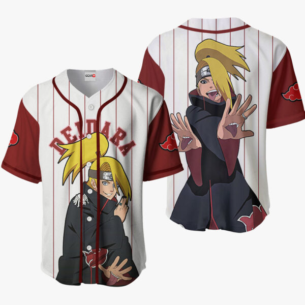 Deidara Anime Otaku Cosplay Shirt Anime Baseball Jersey Akatsuki Naruto Sport Style