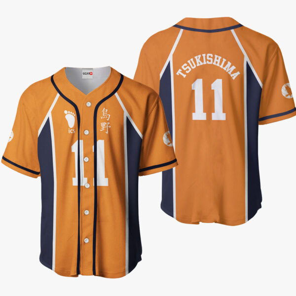 Kei Tsukishima Anime Haikyu!! Otaku Cosplay Shirt Anime Baseball Jersey Costume