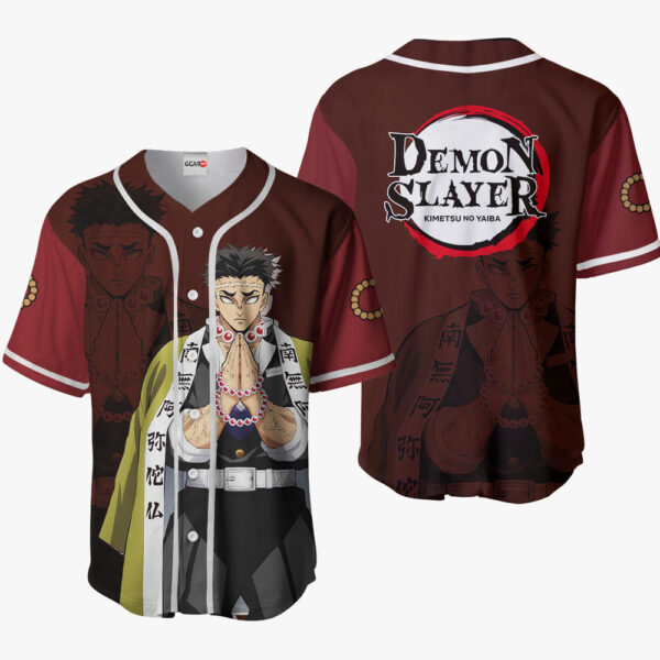 Gyomei Himejima Anime Demon Slayer Otaku Cosplay Shirt Anime Baseball Jersey