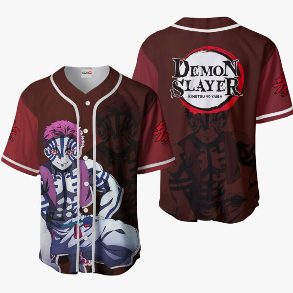 Akaza Anime Demon Slayer Otaku Cosplay Shirt Anime Baseball Jersey