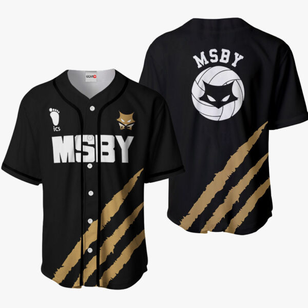 MSBY Anime Haikyu!! Otaku Cosplay Shirt Anime Baseball Jersey Black Costume