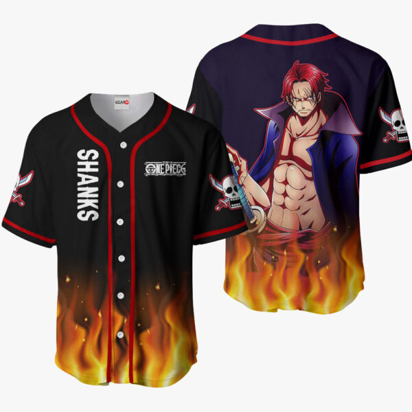 Shanks Anime One Piece Otaku Cosplay Shirt Anime Baseball Jersey