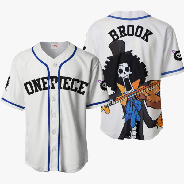 Brook Anime One Piece Otaku Cosplay Shirt Anime Baseball Jersey