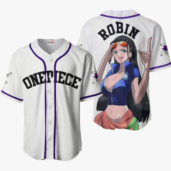 Nico Robin Anime One Piece Otaku Cosplay Shirt Anime Baseball Jersey