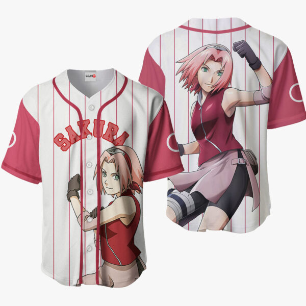 Sakura Haruno Anime Naruto Otaku Cosplay Shirt Anime Baseball Jersey