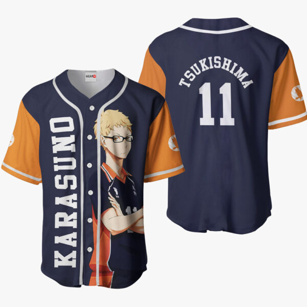 Kei Tsukishima Anime Haikyu!! Otaku Cosplay Shirt Anime Baseball Jersey