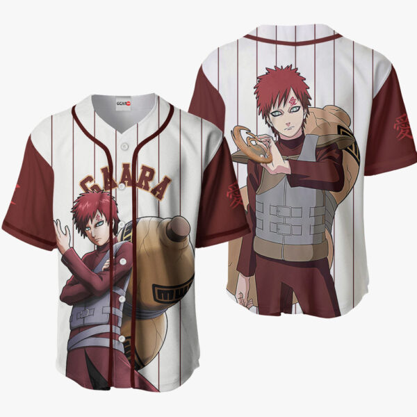 Gaara Anime Naruto Otaku Cosplay Shirt Anime Baseball Jersey Sport Style