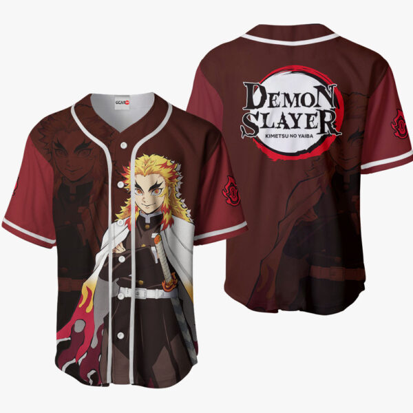 Kyojuro Rengoku Anime Demon Slayer Otaku Cosplay Shirt Anime Baseball Jersey