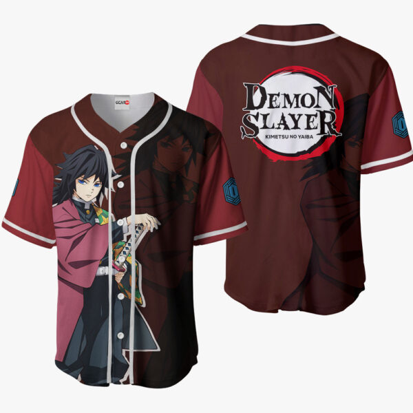 Giyu Tomioka Anime Demon Slayer Otaku Cosplay Shirt Anime Baseball Jersey