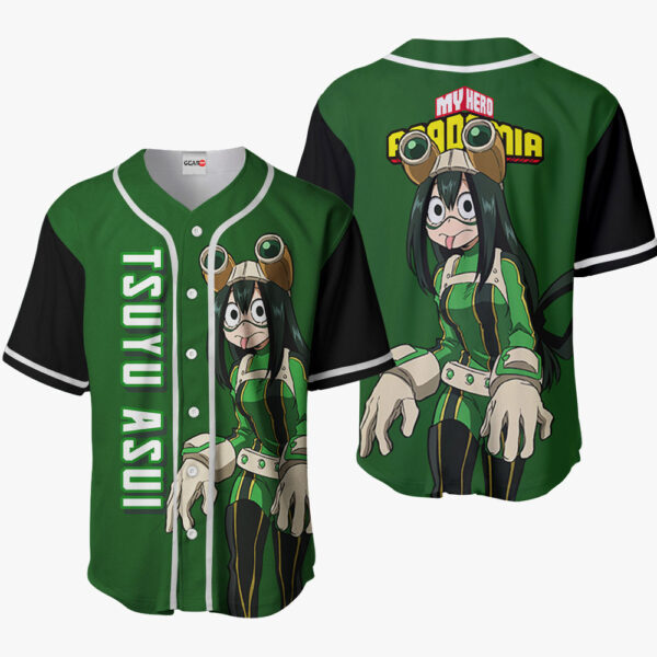 Tsuyu Asui Anime My Hero Academia Otaku Cosplay Shirt Anime Baseball Jersey