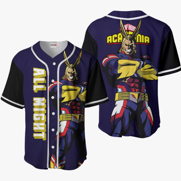 All Might Anime My Hero Academia Otaku Cosplay Shirt Anime Baseball Jersey