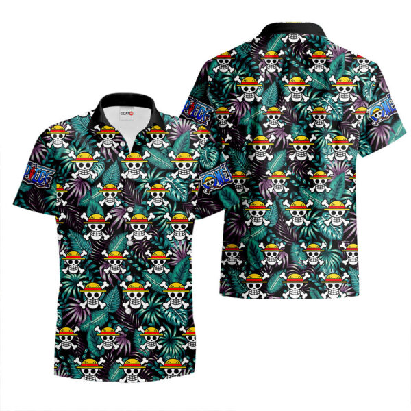 Monkey D Luffy Symbol Hawaiian Shirt One Piece Hawaiian Shirt Anime Hawaiian Shirt