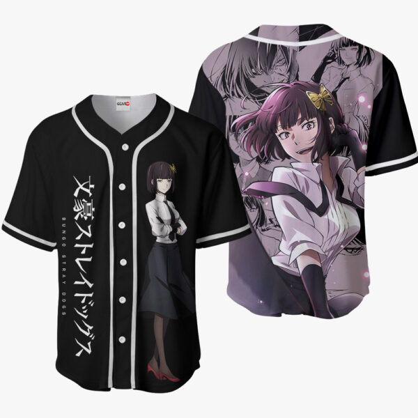 Akiko Yosano Anime Bungo Stray Dogs Otaku Cosplay Shirt Anime Baseball Jersey