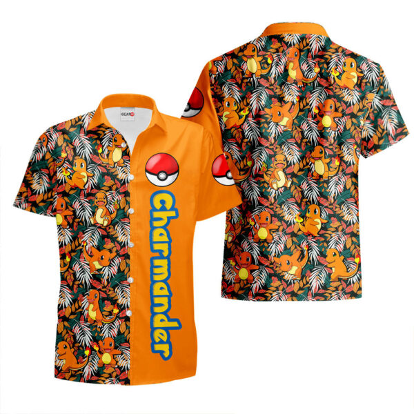 Charmander Hawaiian Shirt Pokemon Hawaiian Shirt Anime Hawaiian Shirt