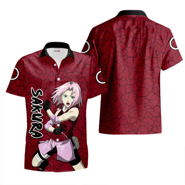 Sakura Haruno Hawaiian Shirt Naruto Hawaiian Shirt Anime Hawaiian Shirt