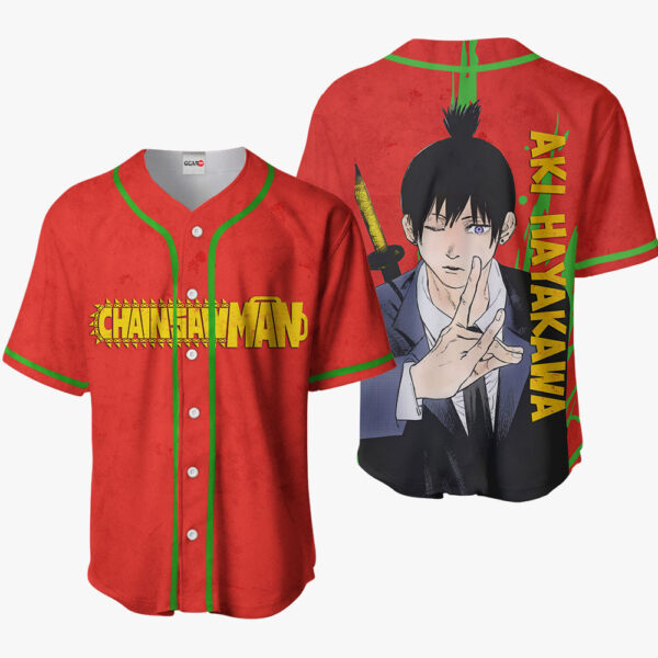 Aki Hayakawa Anime Chainsaw Man Otaku Cosplay Shirt Anime Baseball Jersey