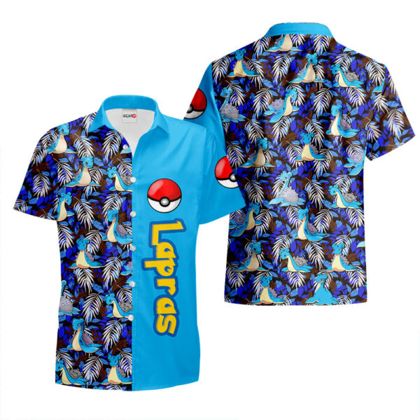 Lapras Hawaiian Shirt Pokemon Hawaiian Shirt Anime Hawaiian Shirt