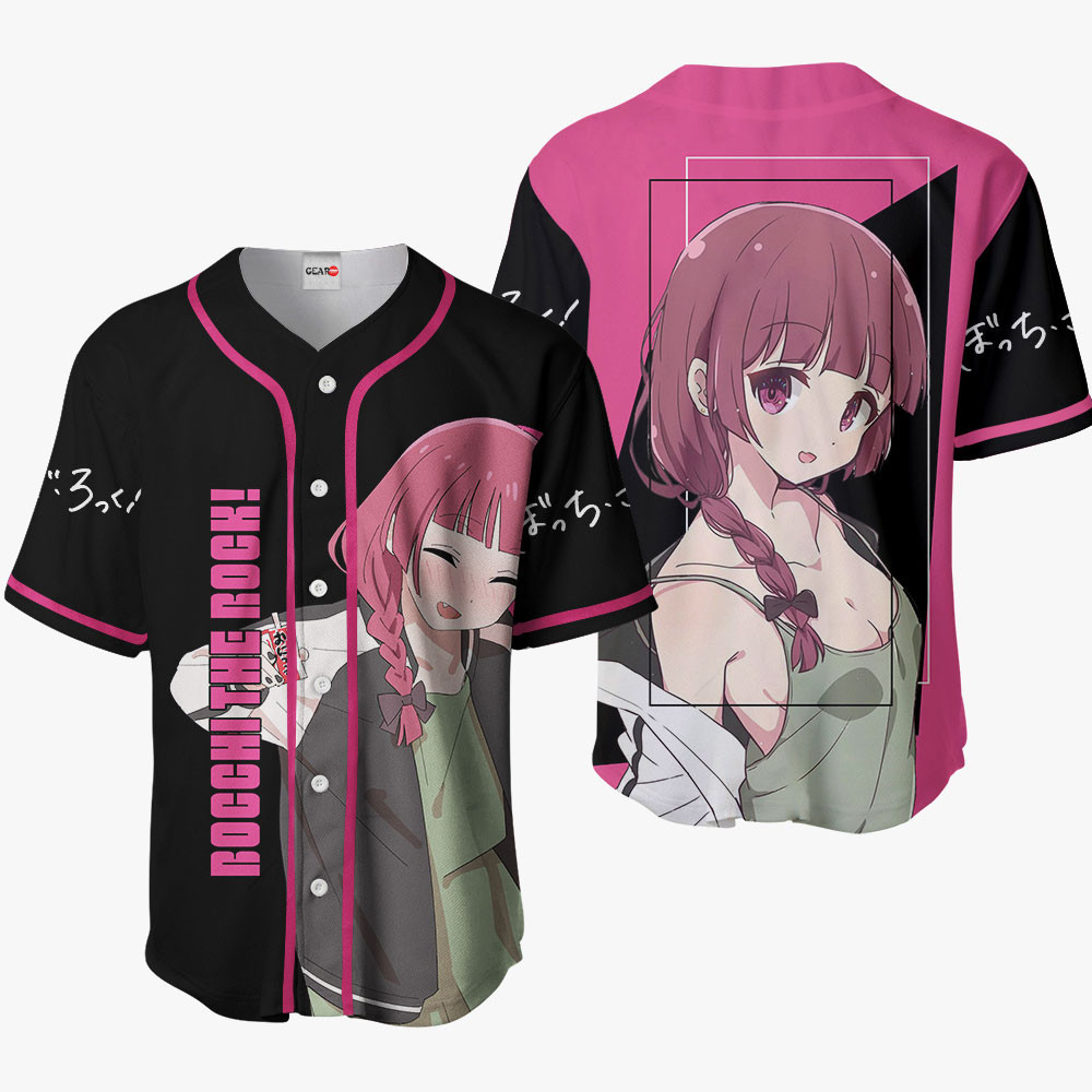 Kikuri Hiroi Anime Bocchi the Rock! Otaku Cosplay Shirt Anime Baseball Jersey